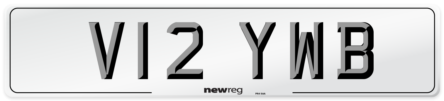 V12 YWB Number Plate from New Reg